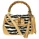 Borsa a spalla in pelle/pony Gucci New Bamboo