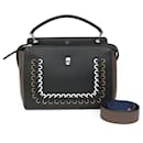 Fendi Dotcom Black Leather Shoulder Bag