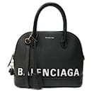 Bolsa de ombro de couro preto Balenciaga