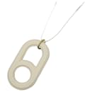 Hermes Variation Y Engraved Swift Nata Ivory White Necklace - Hermès