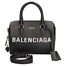 Balenciaga Smallville Handbag in Black Calfskin