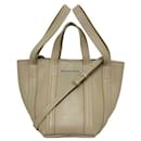 Balenciaga 2way Tote XS Beige Silber