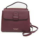 Borsa in pelle da donna Burberry in marrone bordeaux