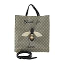 Bolso de hombro con estampado de abeja Gucci