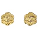 Chanel Gold Plated Clip Earrings