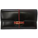 Hermes Etri Belt Box Calf Black Clutch Bag - Hermès