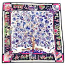 Hermes Carre 90 Scarf in Purple and White - Hermès