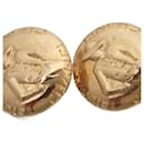 Chanel Mademoiselle Gold Metal Earrings