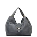 Gucci Abbey Blue Leather Handbag