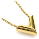 Louis Vuitton Essential V Metal Gold Necklace