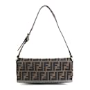 Fendi Brown Zucca Canvas/Leather Shoulder Bag