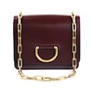 Burberry Bordeaux Leder Schultertasche