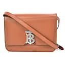 Borsa a tracolla in pelle marrone Burberry