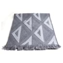 Christian Dior Gray Wool Stole