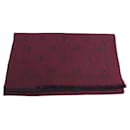 Gucci Unisex Wool Scarf in Bordeaux and Navy