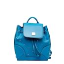 MCM Visetos Light Blue Backpack