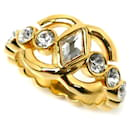 Chanel Gold Rhinestone Band Ring