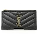 Estojo de cartão com zíper Monogram Fragment Saint Laurent