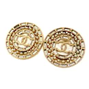 Boucles d'oreilles clips rondes pour femmes Chanel Coco