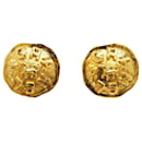 Chanel Vintage Logo Lion Earrings