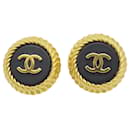 Chanel Vintage Coco Button Earrings