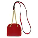 Celine Red and Gold Leather Pochette Shoulder Bag - Céline