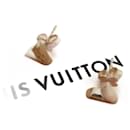 Louis Vuitton Essential V Gold Metal Stud Earrings