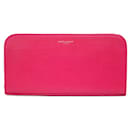 Saint Laurent Fuchsia Pink Round Wallet