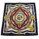 Hermes Carre 90 Navy Silk Scarf - Hermès
