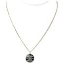 Chanel Black and Gold Rhinestone Pendant Necklace