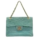 Borsa a mano in denim blu chiaro Chanel