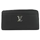 Portefeuille long en cuir noir Louis Vuitton