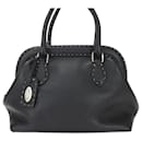 Fendi Selleria Black Leather Handbag