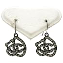 Chanel Camellia Motif Clip Earrings