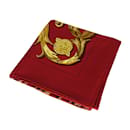 Hermes Carré 90 Scarf in Bordeaux and Gold - Hermès