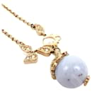 Christian Dior Gold and Light Purple Necklace