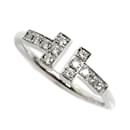 Bague en diamant Tiffany K18WG en or blanc T Wire - Tiffany & Co