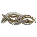 Broche en plumes Tiffany en argent 925 et or jaune 18K - Tiffany & Co