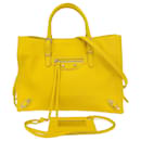 Balenciaga Yellow Paper Mini 2WAY Handbag