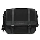 Burberry Black Leather and Nylon Canvas Shoulder Bag