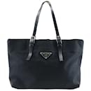 Prada Black Canvas Tote Bag