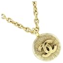 Chanel Coco Mark Vintage Gold Plated Necklace