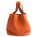 Bolsa Hermes Picotin Lock MM Laranja - Hermès