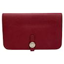 Hermes Dogon GM Long Wallet in Wine Red - Hermès