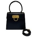 Salvatore Ferragamo Gancini Hardware Leather Shoulder Bag