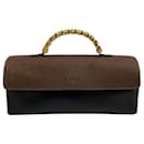 Loewe Velasquez Twist Handle Logo Leather Handbag