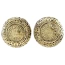 Chanel Cambon Vintage Gold Clip Earrings