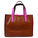 Sac fourre-tout marron et rose Kate Spade