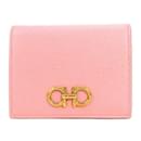 Salvatore Ferragamo Pink Leather Bifold Wallet