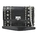 Jimmy Choo Black Leather Crossbody Shoulder Bag